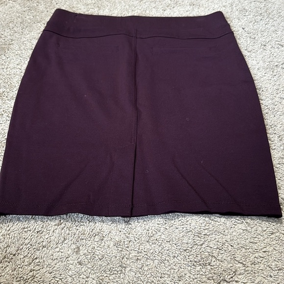 Liverpool Jeans Purple Mini Stretch Zippered Pocket Front Pencil Skirt Size 6 - Picture 6 of 6